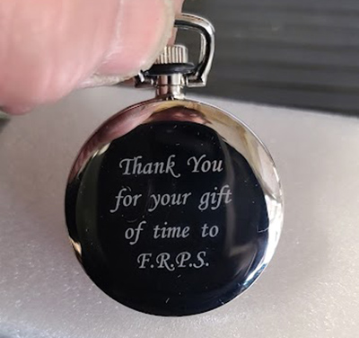 Custom engraved recognition timepiece, Engraver's Den