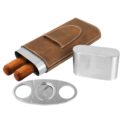 Custom engraved cigar cases, wedding gifts from Engraver's Den