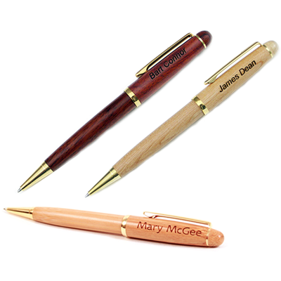 Custom engraved eco-friendly bamboo pens, Engraver's Den