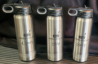 Custom engraved personalized drinkware, Engraver's Den