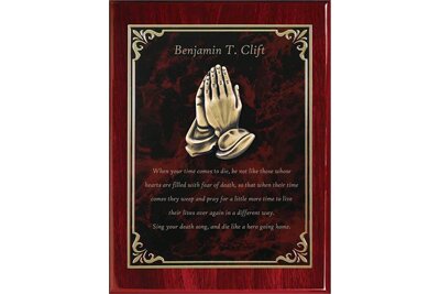 Custom engraved memorial plaques, Engraver's Den