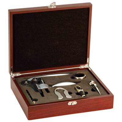 Custom engraved wine tool box sets, corporate gifts from Engraver's Den
