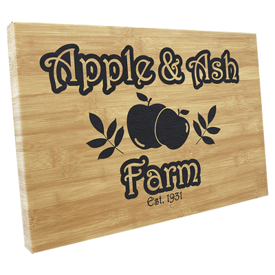 Custom engraved cutting boards from Engraver's Den