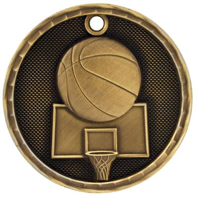 Custom engraved sports awards, personalized basketball medals from Engraver's Den