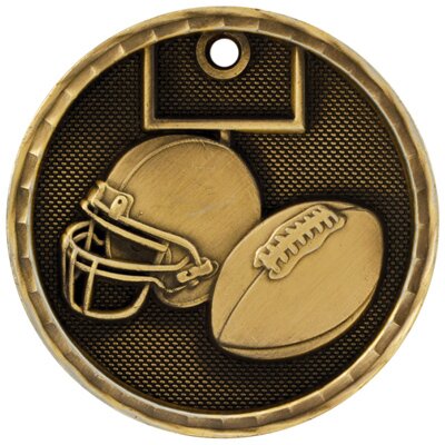 Custom engraved sports awards, personalized football medals from Engraver's Den