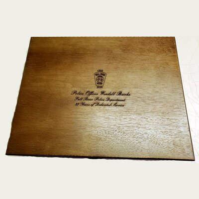 Engraved wooden security box, Engraver's Den